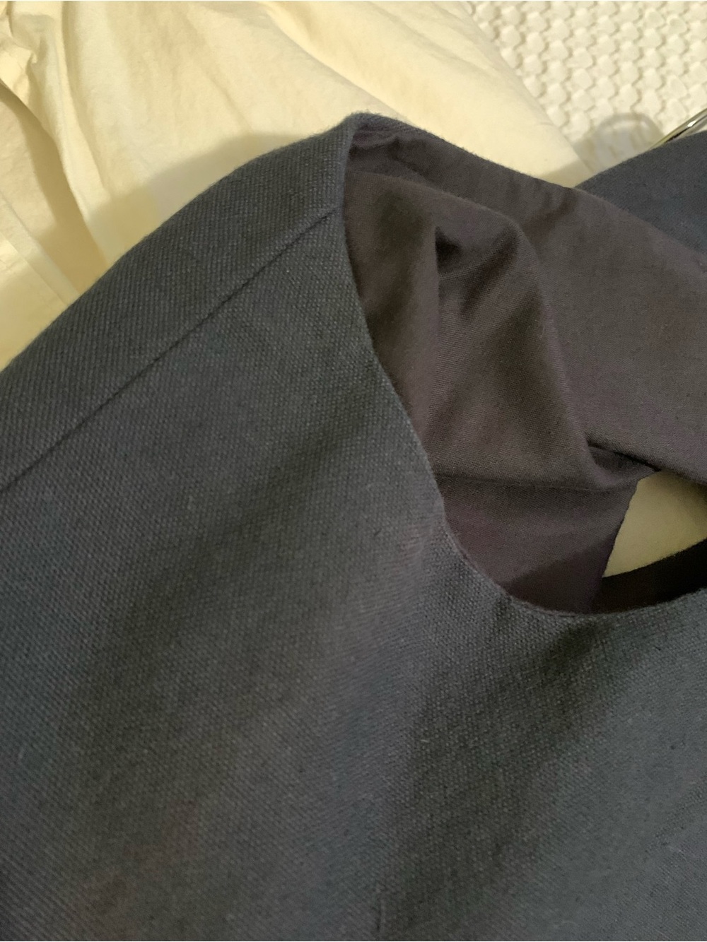 jas.Townsend&Son Cotton Canvas WaistCoat Vest Navy Pewter Buttons HistoricRepro - Picture 8 of 10